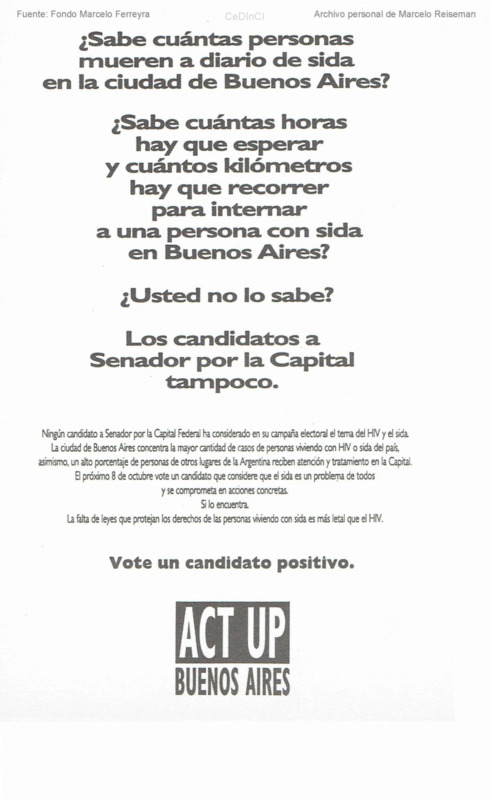 Publicidad: Folleto Act Up