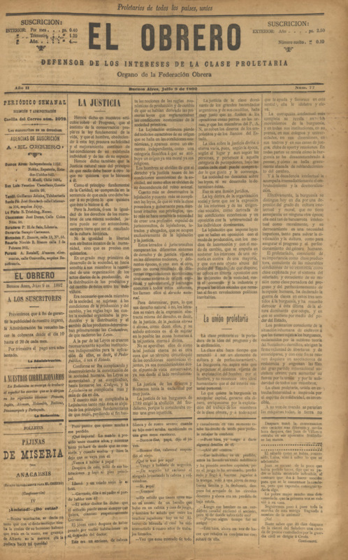 El Obrero 77